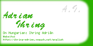 adrian ihring business card