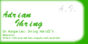 adrian ihring business card